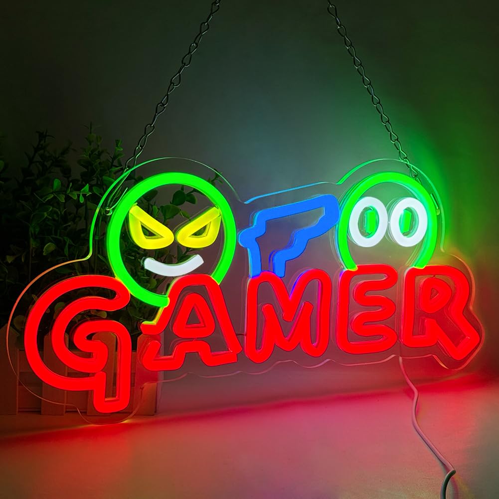 Room Decor Lighting Lamp - Gamer Neon Sign LED Wall Light