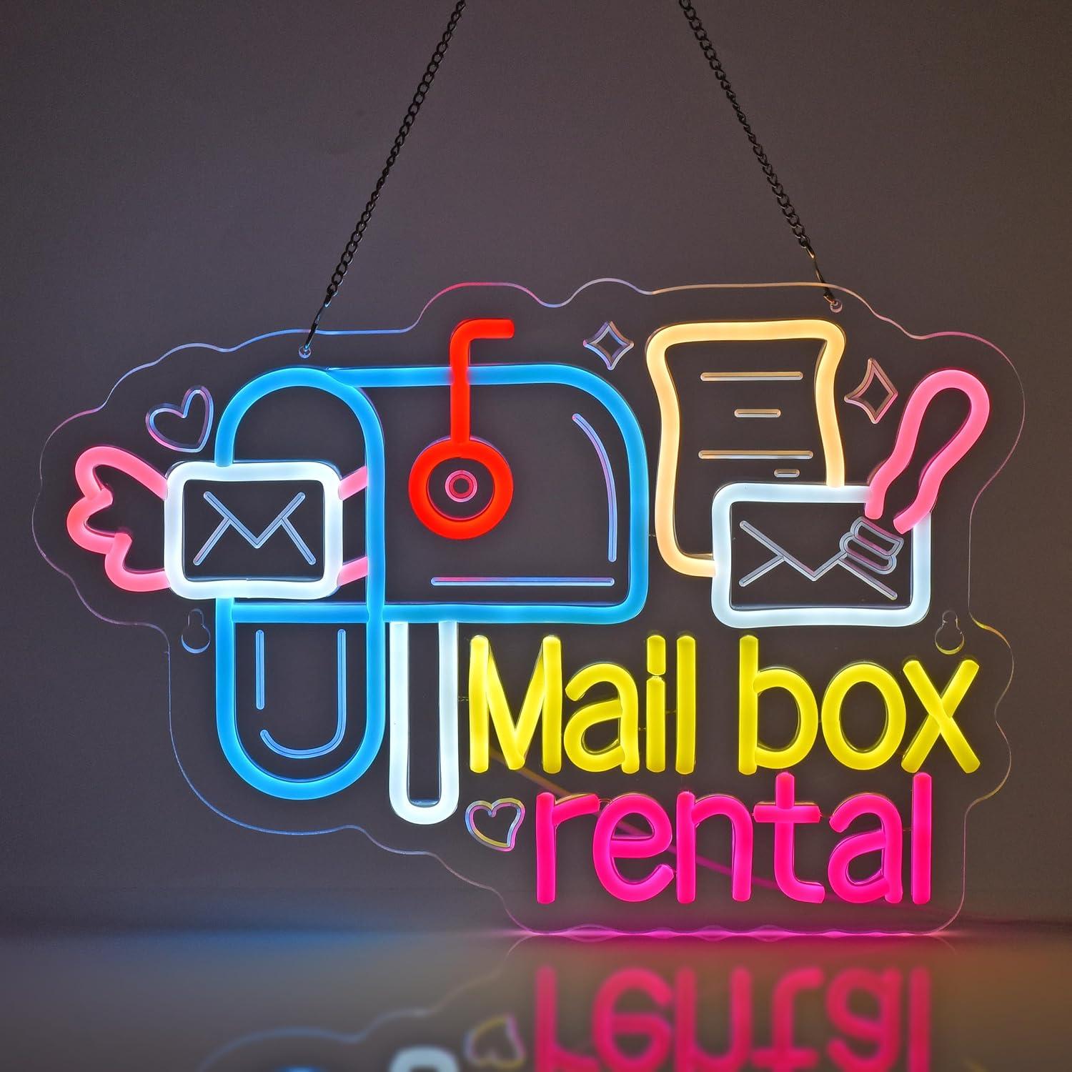 Lighting Decor Rentals - Mail Box Rental Neon Sign USB