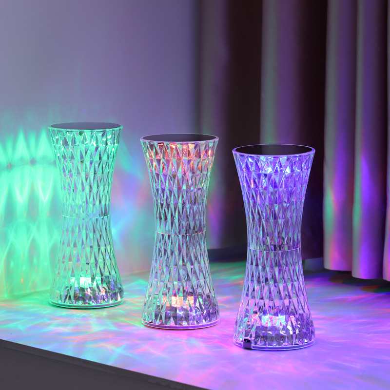 Up Lighting Decor - Crystal Bedside Table Lamps Xmas Acrylic