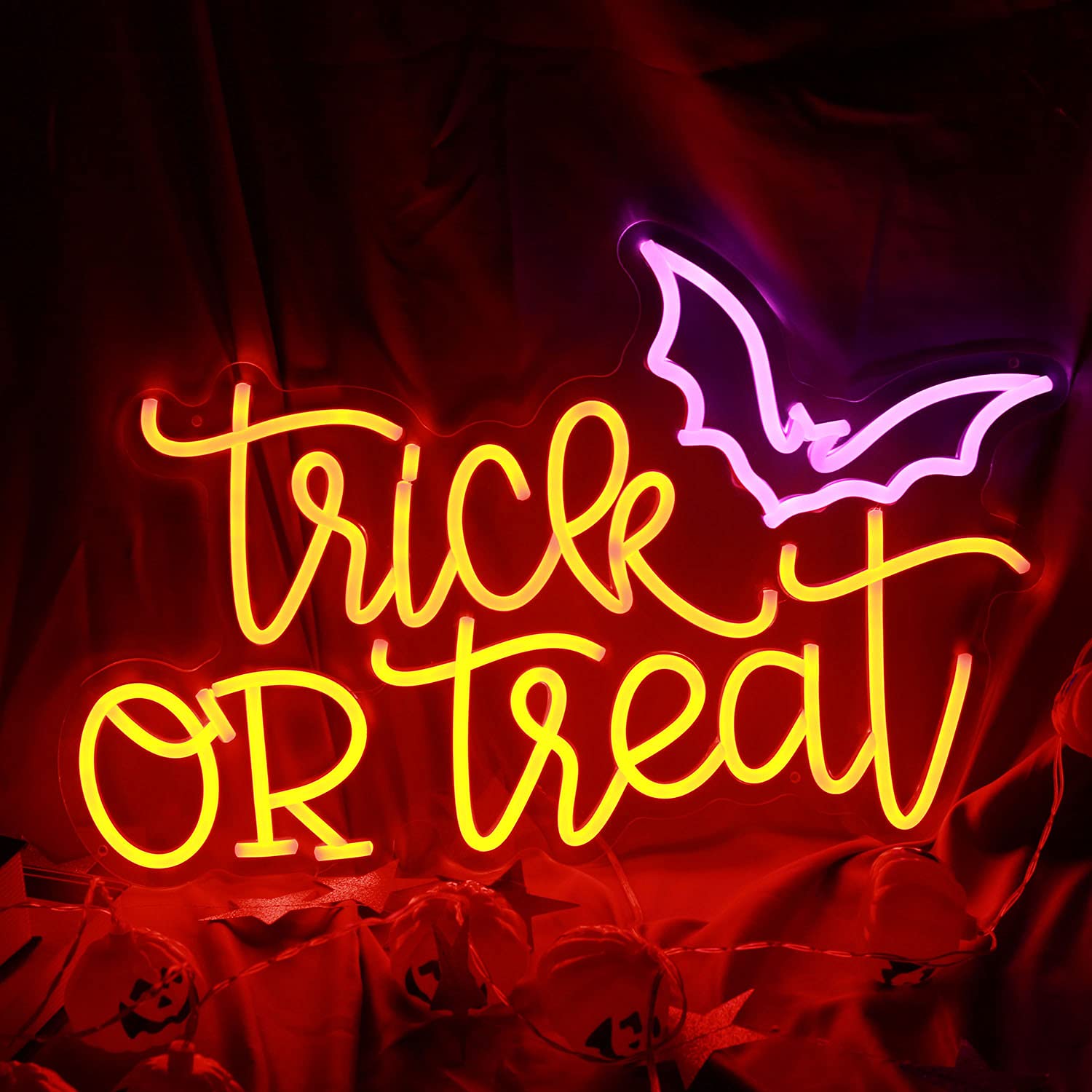 Home Decor Lighting Tricks - Trick or Treat Neon Sign Light