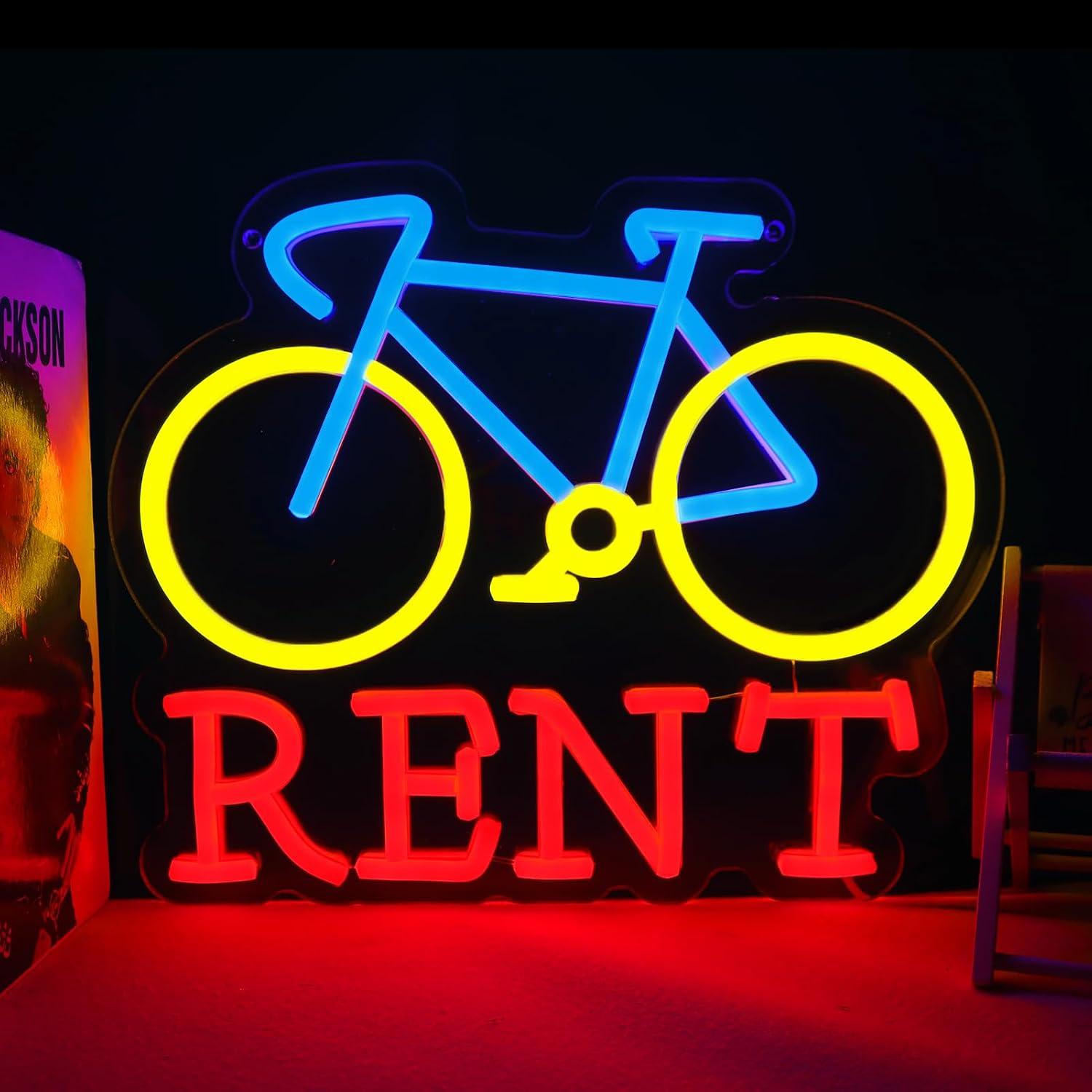 Lighting Decor Rentals - Bicycle Rent Neon Sign USB Dimmable