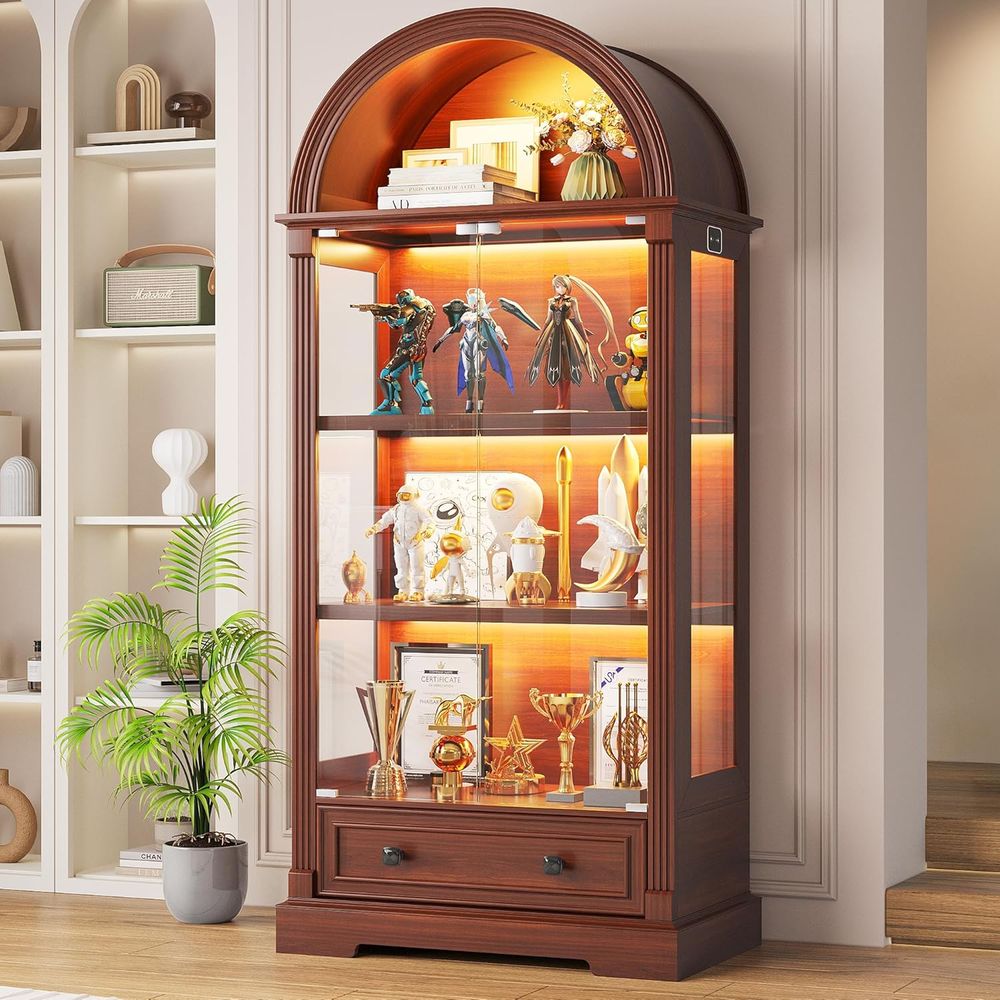 Lighting & Home Decor Studio Photos - Curio Cabinet with Glass Do& LED