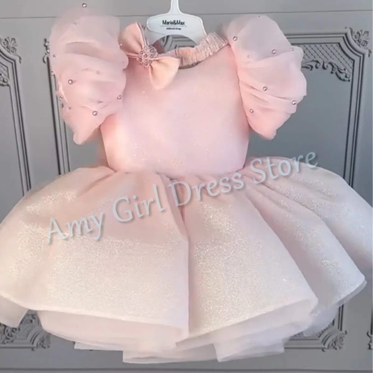 Lighting & Home Decor Studio Photos - Customized Light Pink Flower Girl Dress