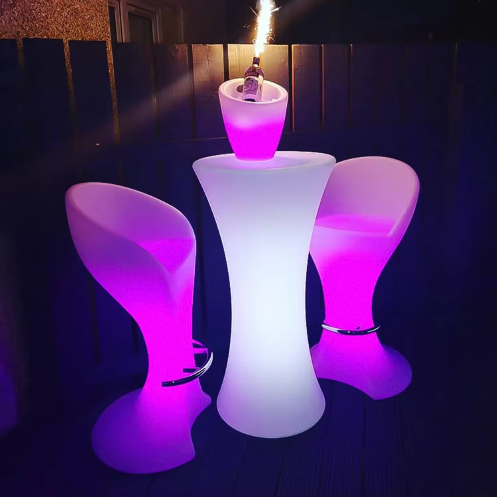 Lighting Decor Rentals - Wholesale LED High Bar Tables Cordless