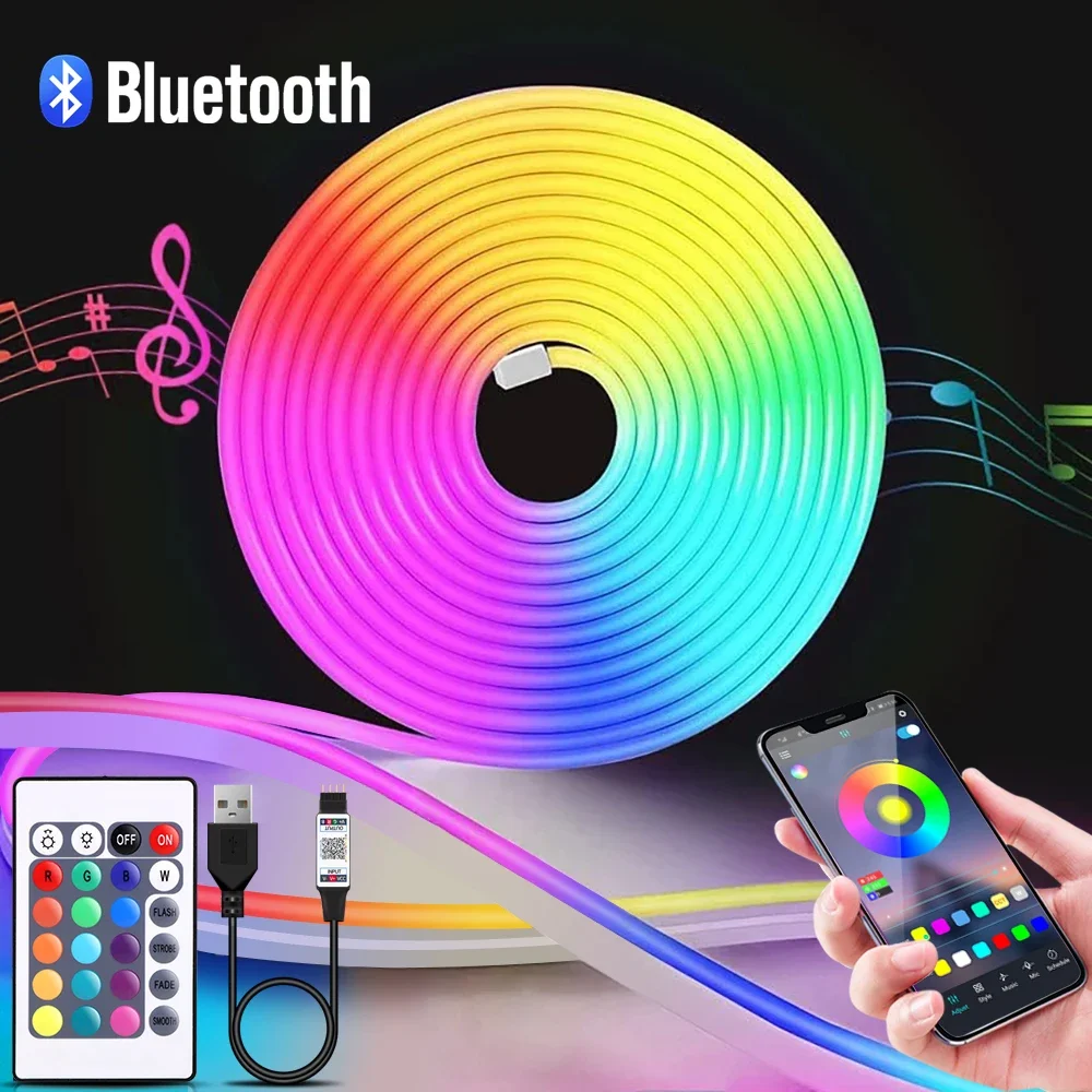 Lighting Decor In Room - 1-5m RGB LED Neon Strip Light