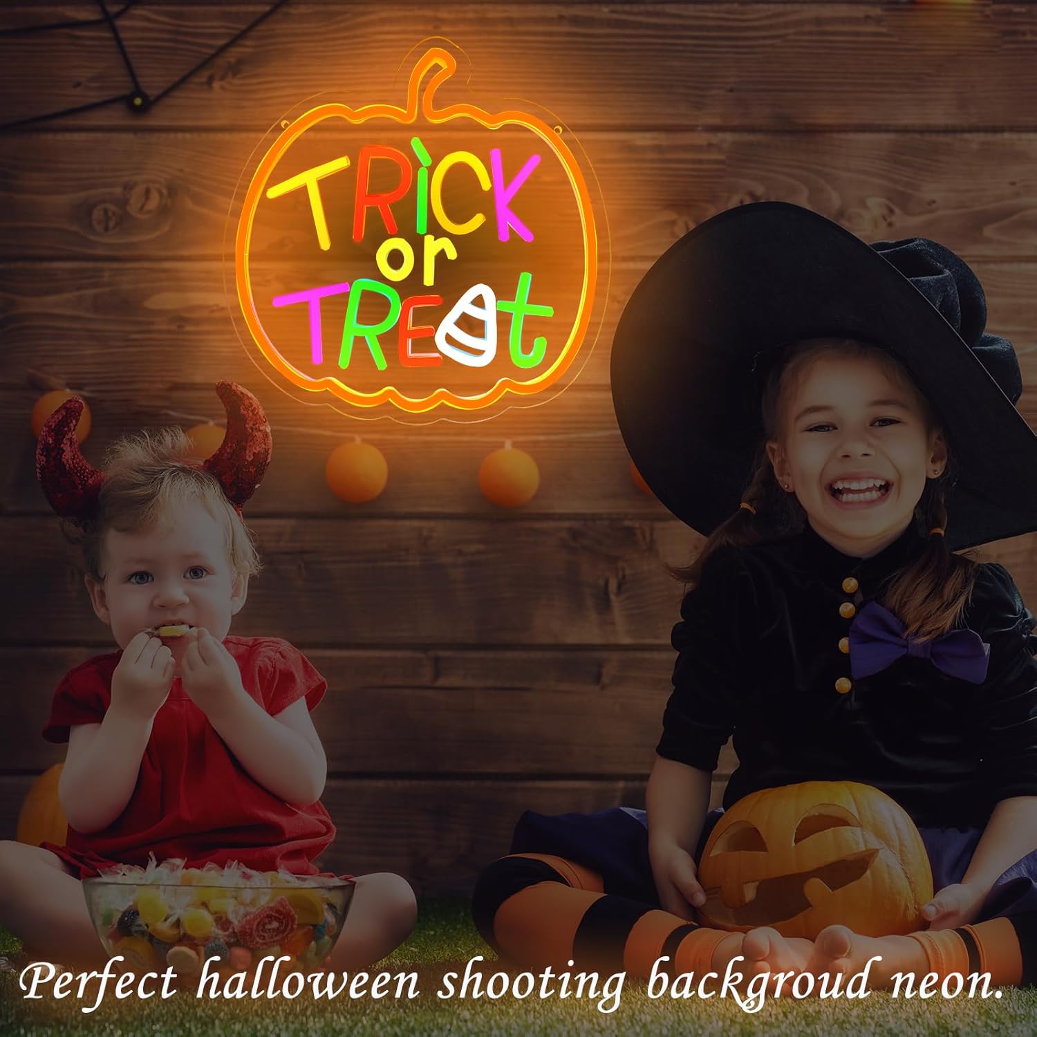 Trick or Treat Neon Sign with  - đánh giá và giá Home Decor Lighting Tricks