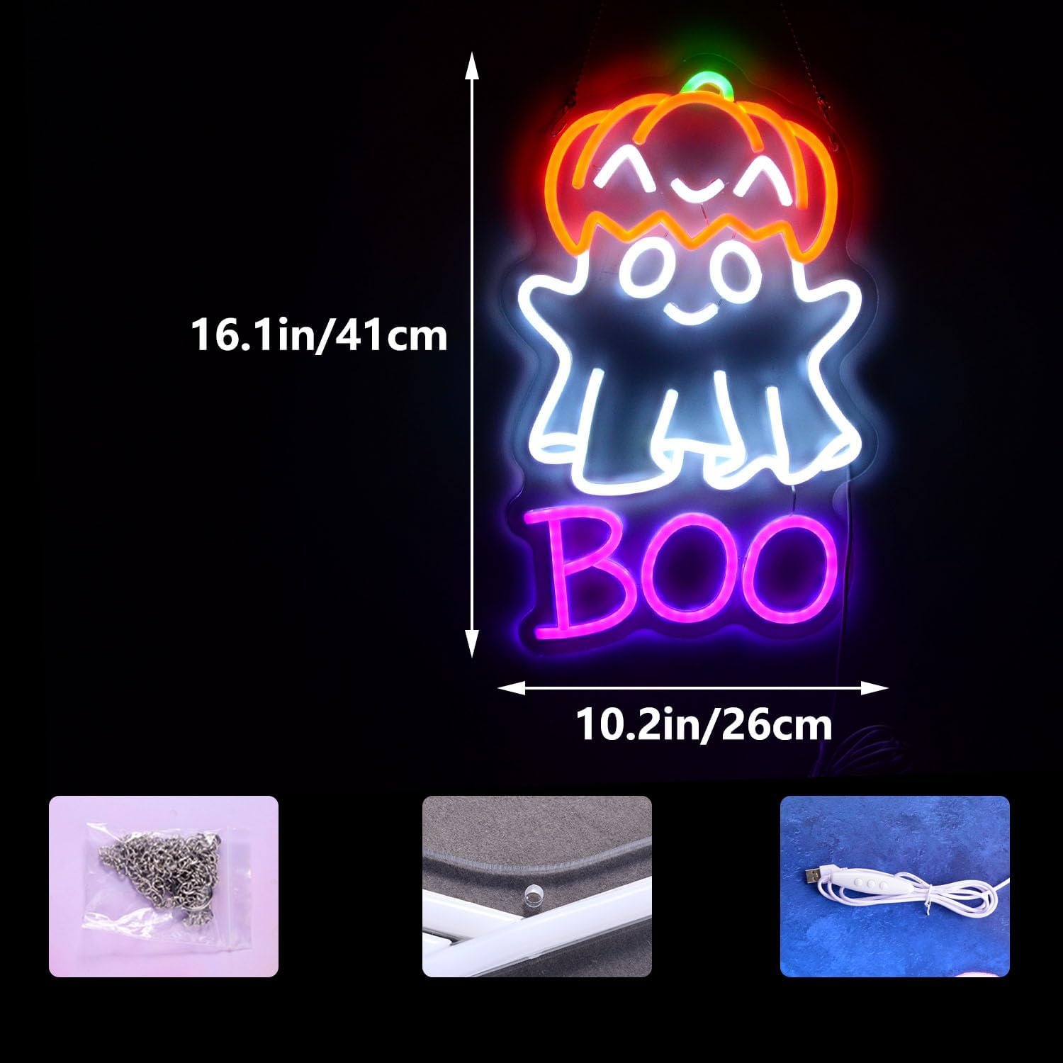 Cute Ghost Pumpkin Hat BOO LED - đánh giá và giá Home Decor Lighting Tricks