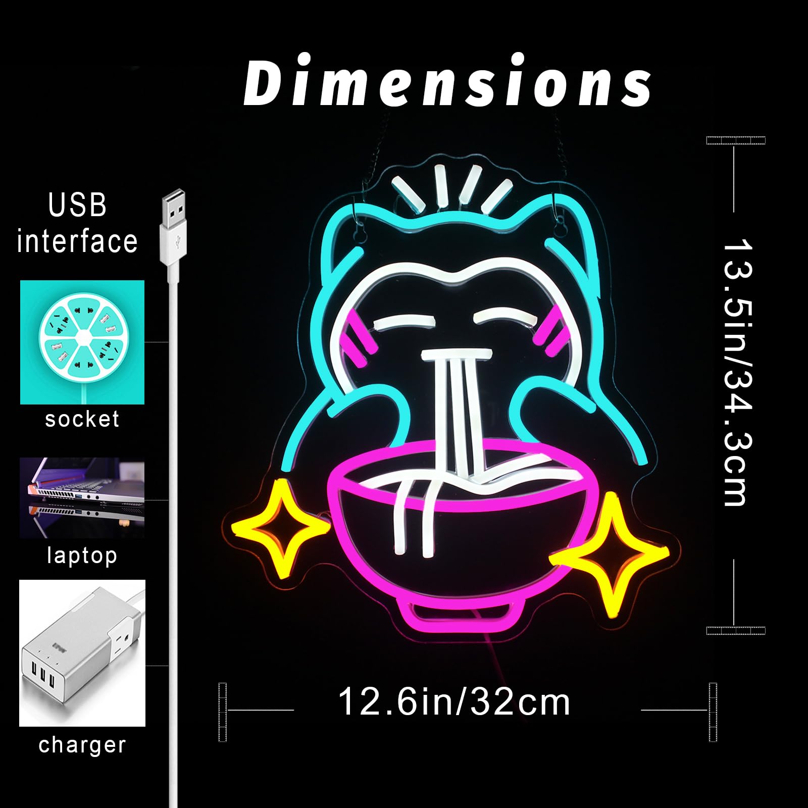 LED Ramen Neon Light - Cute Be - đánh giá và giá Lighting Decor Bedroom