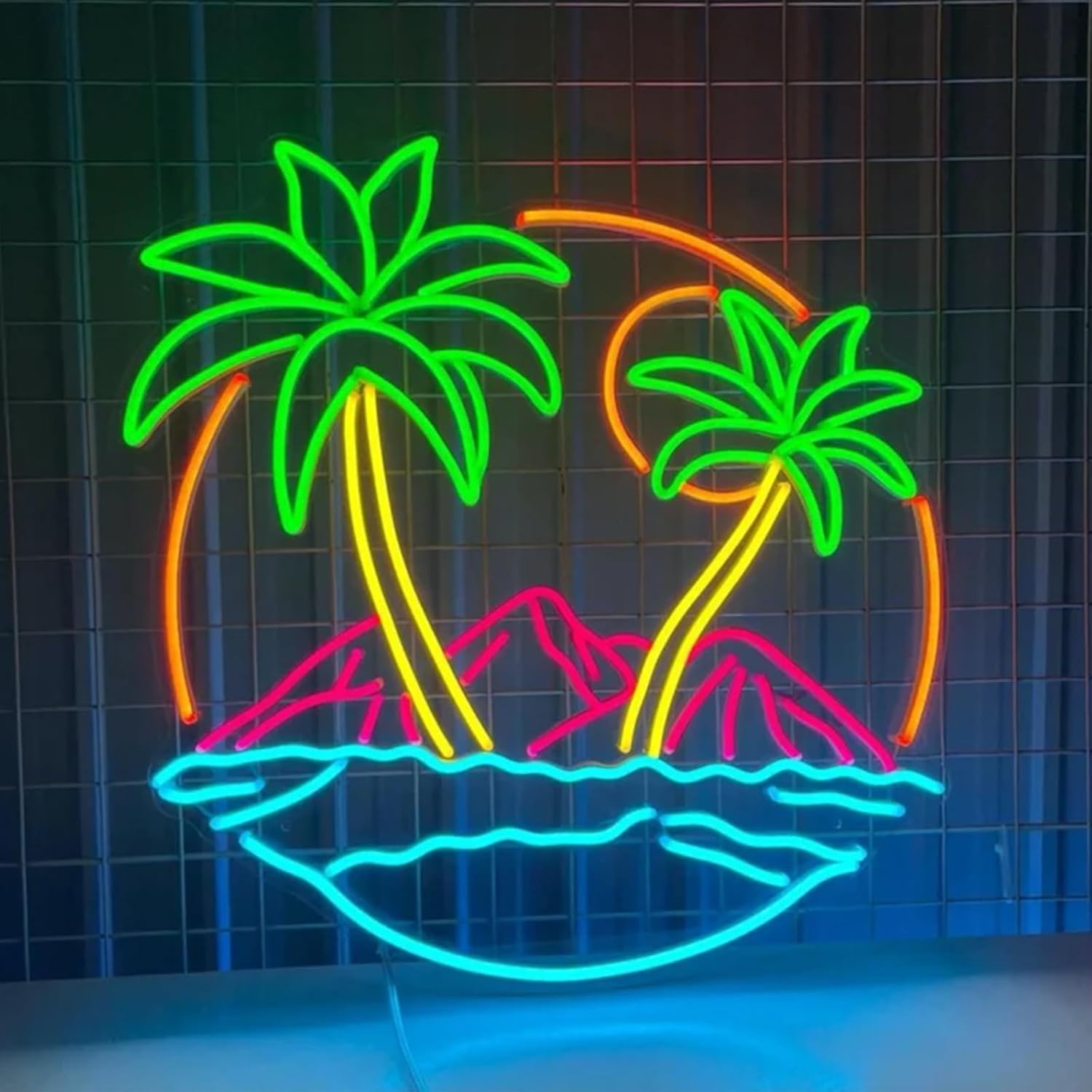 Tropical  Palm Tree LED Neon S - đánh giá và giá Lighting Decor Rentals