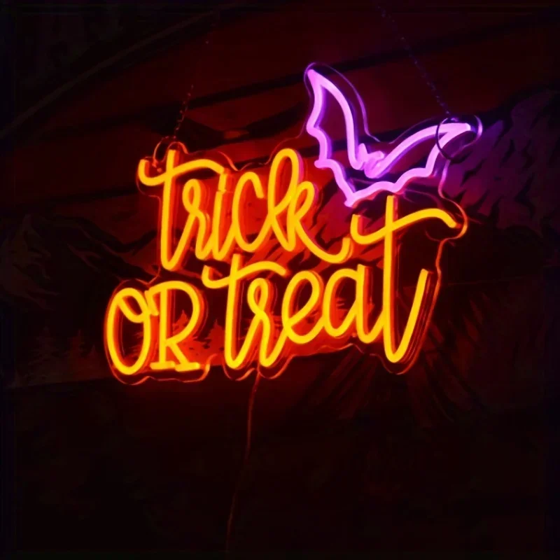 Trick or Treat Neon Sign Light - đánh giá và giá Home Decor Lighting Tricks