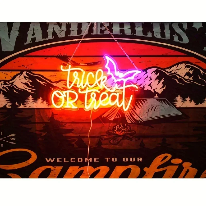 Trick or Treat Neon Sign Light - đánh giá và giá Home Decor Lighting Tricks