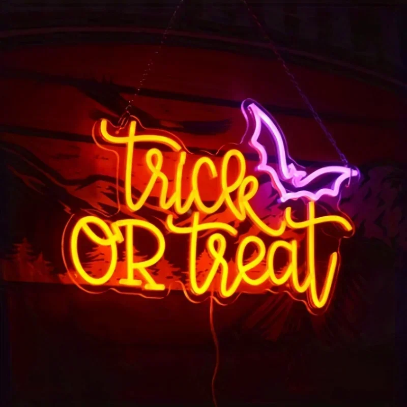 Trick or Treat Neon Sign Light - đánh giá và giá Home Decor Lighting Tricks