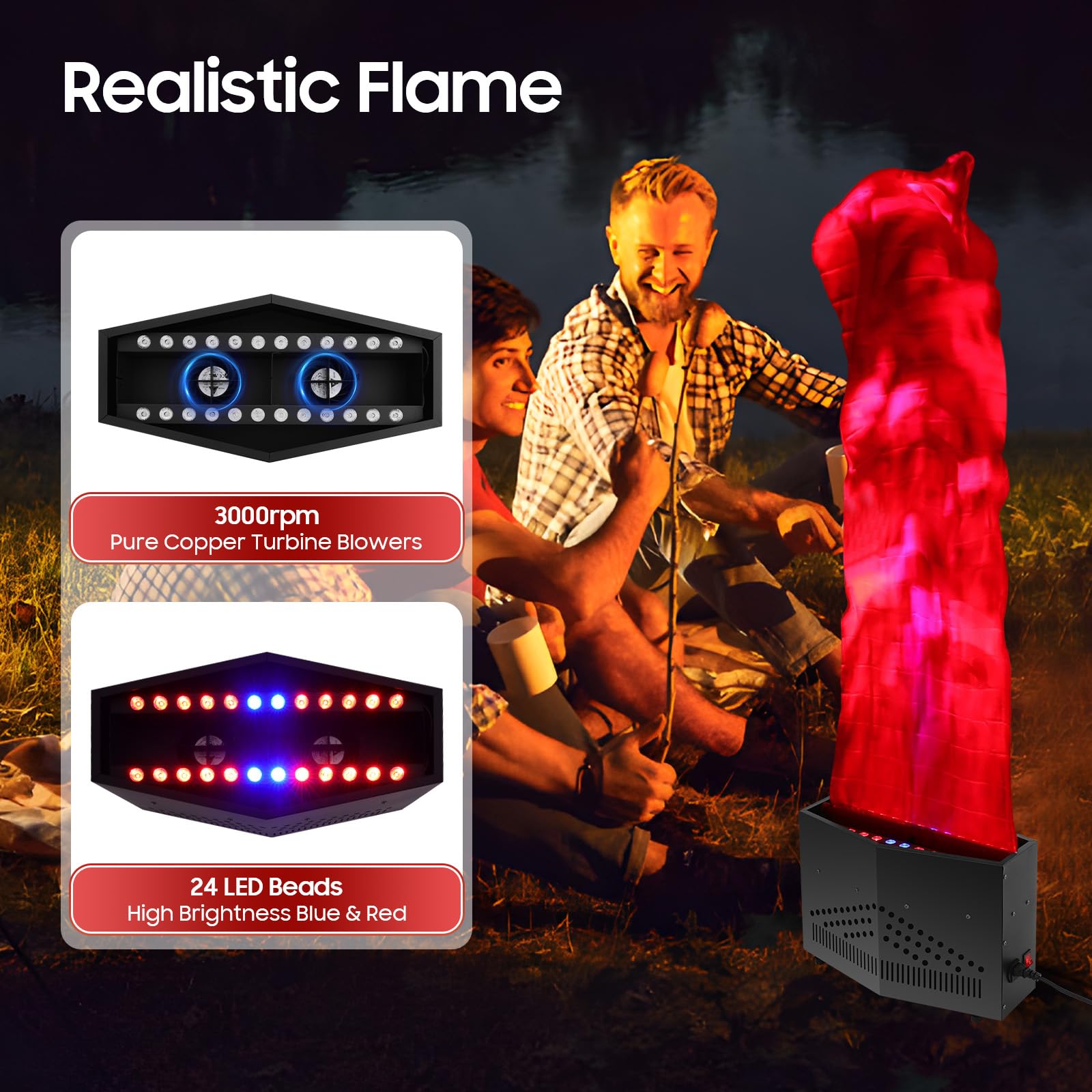 LED Silk Fire Flame Effect Lig - đánh giá và giá Lighting Effect Home Decor
