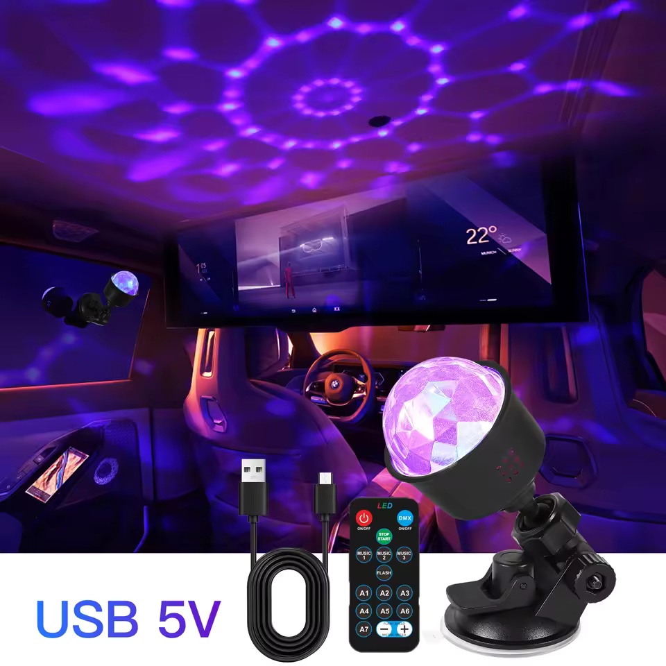 RGB Sound Activated LED Disco  - đánh giá và giá Lighting Effect Home Decor