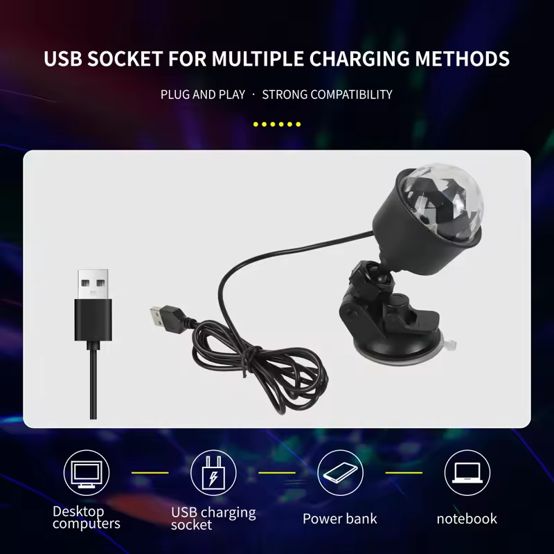 RGB Sound Activated LED Disco  - đánh giá và giá Lighting Effect Home Decor