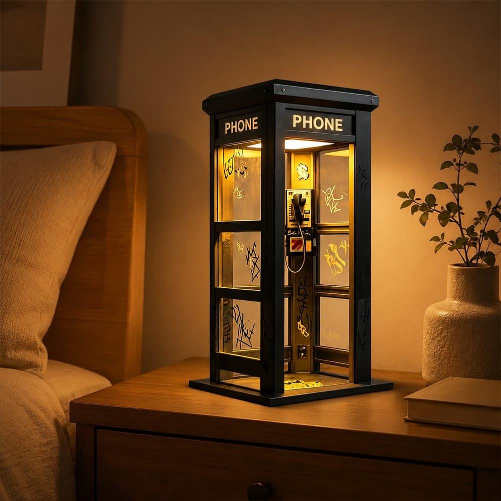 Retro Graffiti Phone Booth Tab - đánh giá và giá Lighting Decor Bedroom