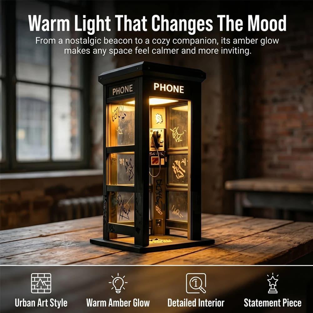 Retro Graffiti Phone Booth Tab - đánh giá và giá Lighting Decor Bedroom
