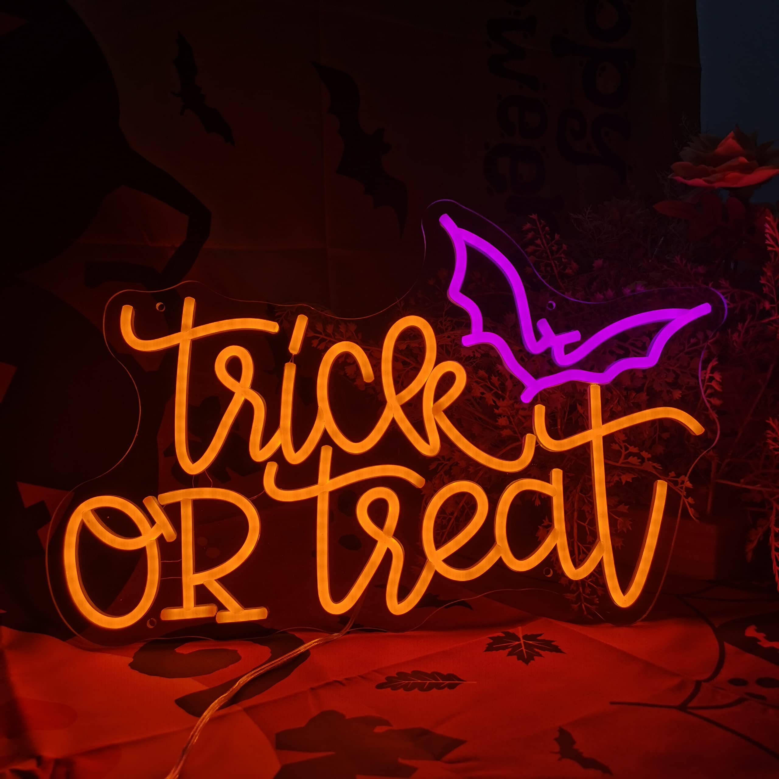 Trick or Treat Neon Sign Light - đánh giá và giá Home Decor Lighting Tricks