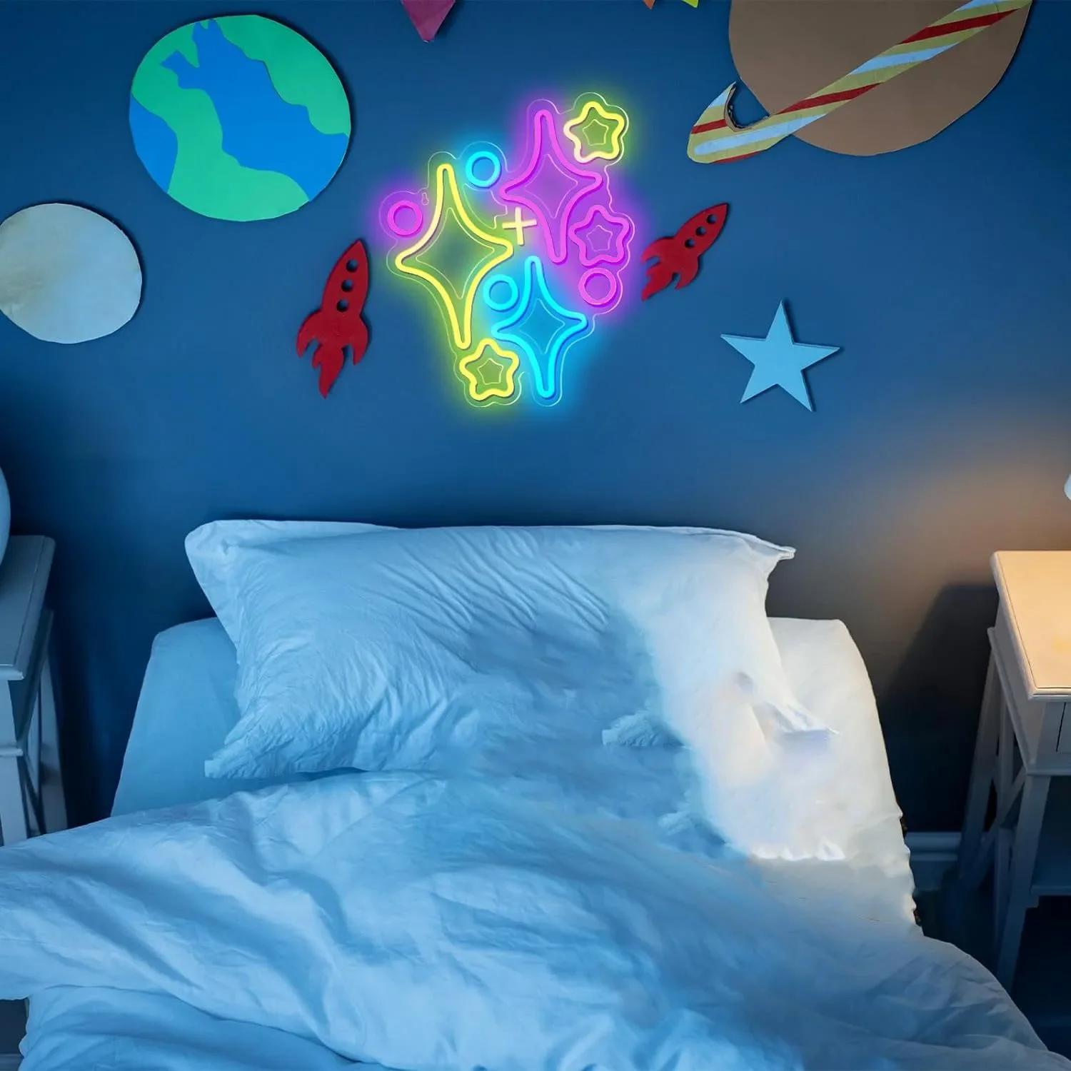 Stars LED Neon Sign Wall Decor - đánh giá và giá Up Lighting Decor