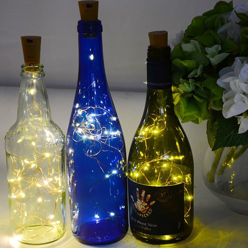 LED Wine Bottle Lights with Co - đánh giá và giá Decor Lighting Cork