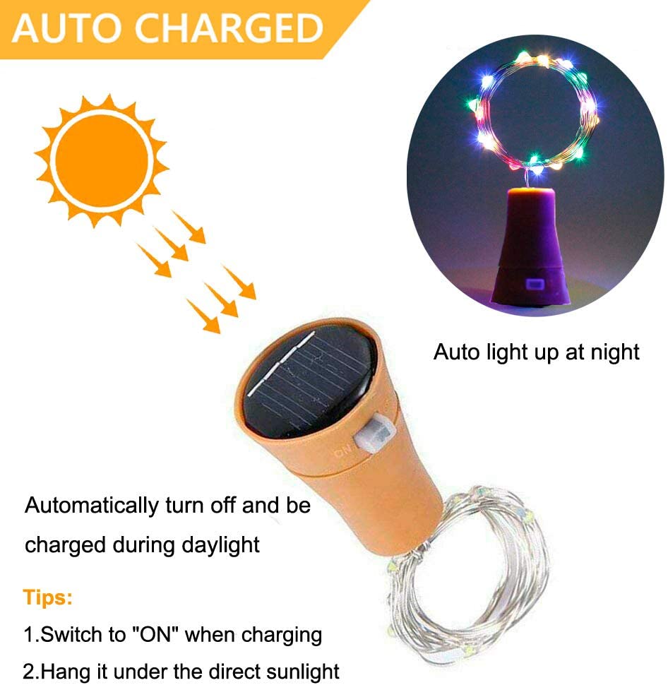 Solar Wine Bottle Led String F - đánh giá và giá Decor Lighting Cork