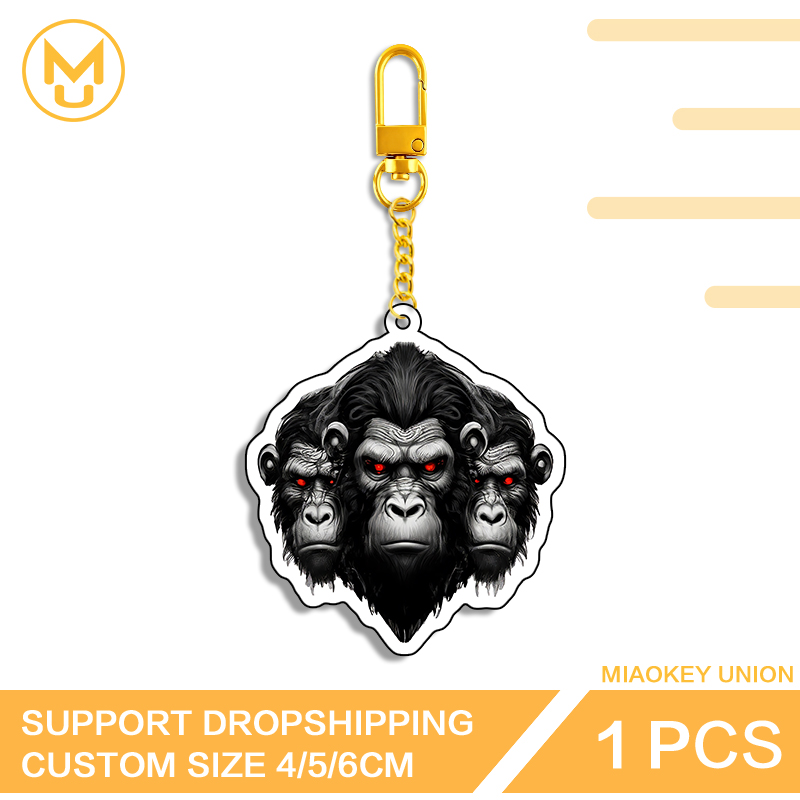 Three Chimpanzee Heads Keyring - đánh giá và giá Union Lighting & Decor