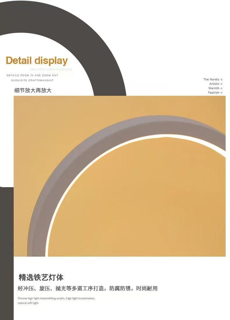 20CM LED Simple Circular Ring  - đánh giá và giá Room Decor Lighting Lamp