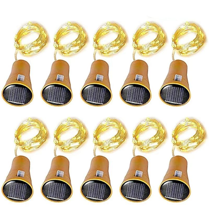 A20F-10Pcs Solar Wine Bottle S - đánh giá và giá Decor Lighting Cork