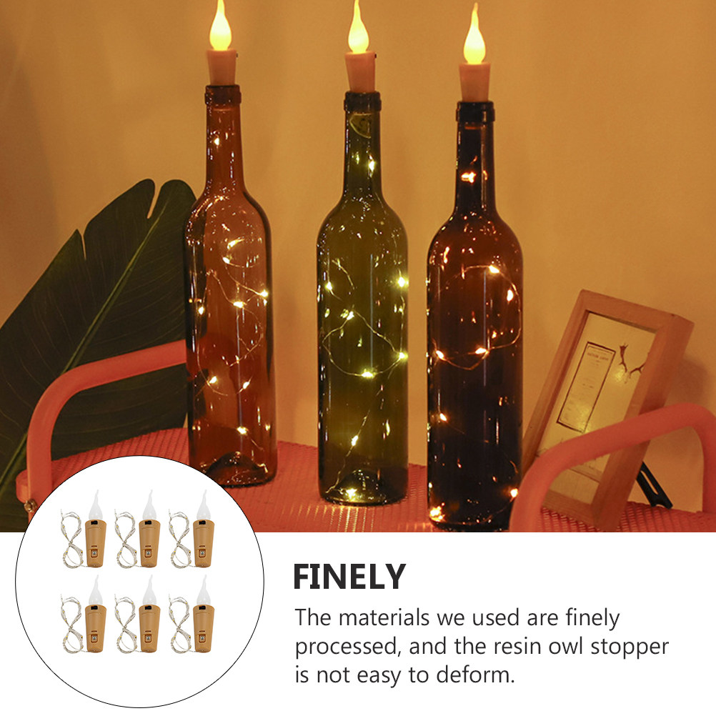 6Pcs Wine Bottle String Light  - đánh giá và giá Decor Lighting Cork