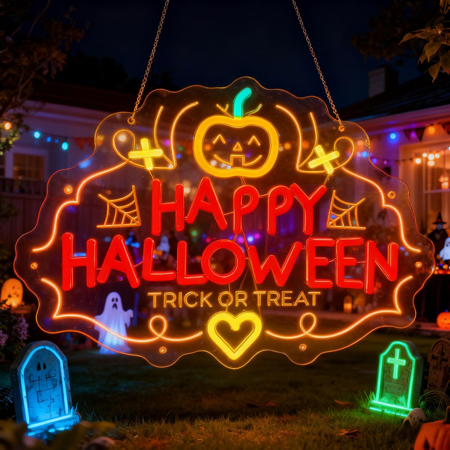 Happy Halloween Trick Or Treat - đánh giá và giá Home Decor Lighting Tricks