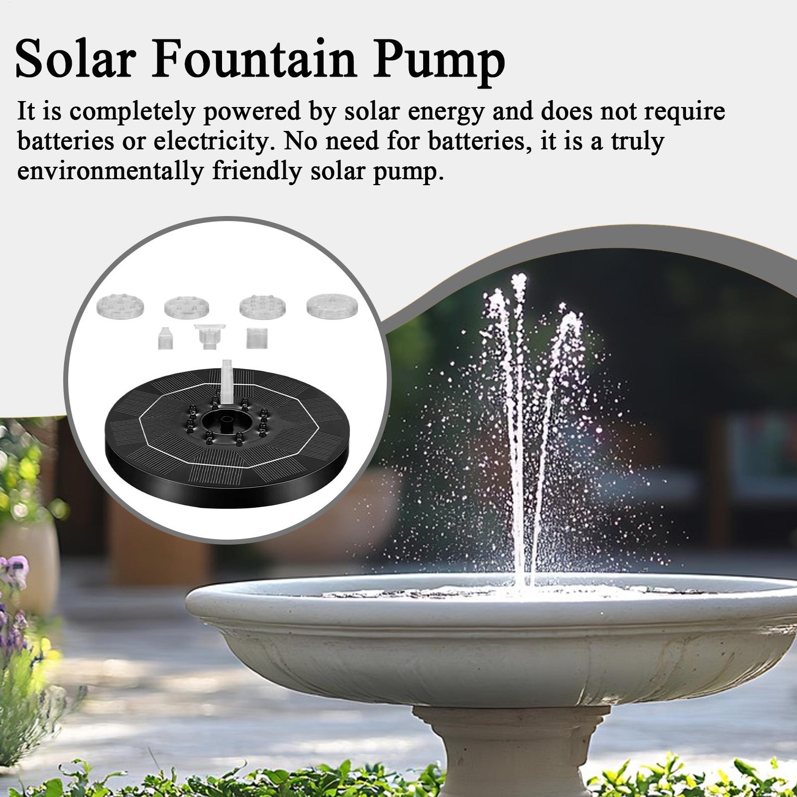 Fountain Pump Solar Adjustable - đánh giá và giá Up Lighting Decor
