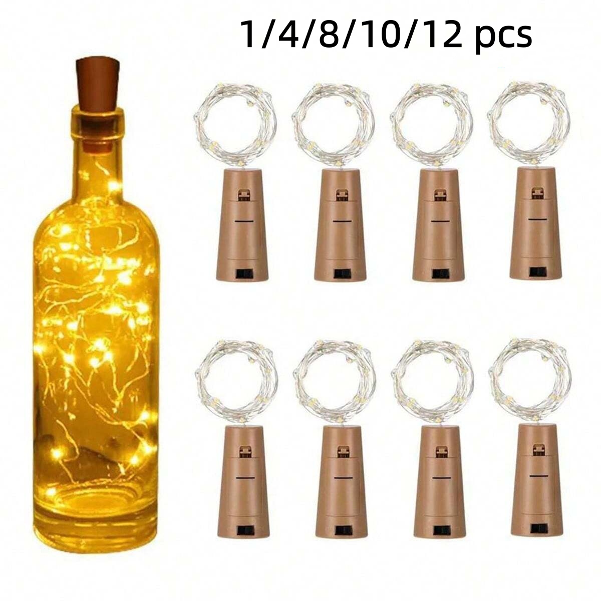 10/12 Pack Bottle Lights with  - đánh giá và giá Decor Lighting Cork