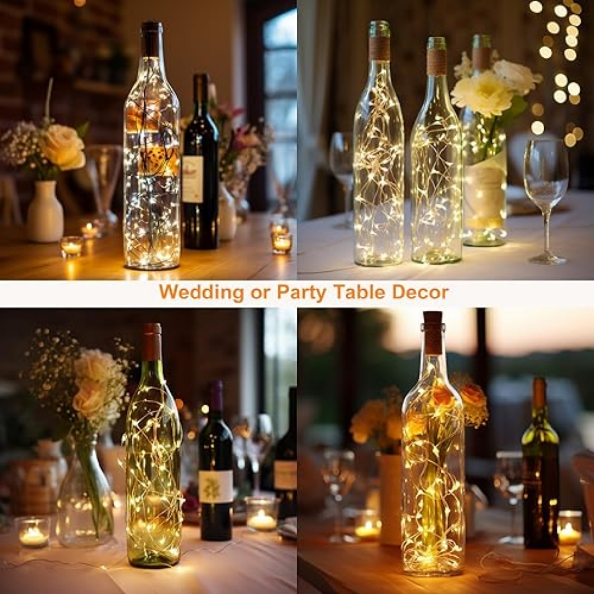 10/12 Pack Bottle Lights with  - đánh giá và giá Decor Lighting Cork