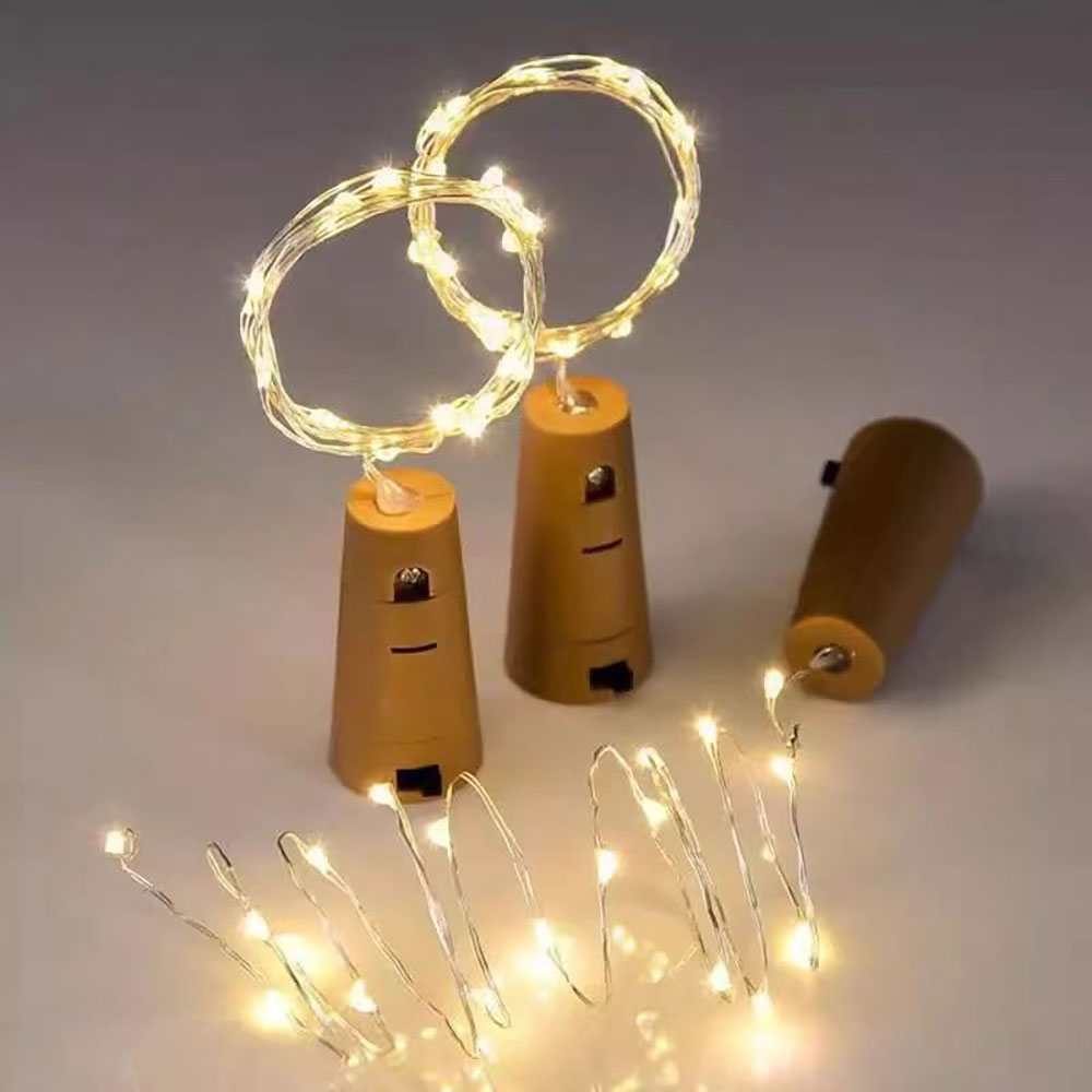 LED Wine Bottle Lights Copper  - đánh giá và giá Decor Lighting Cork