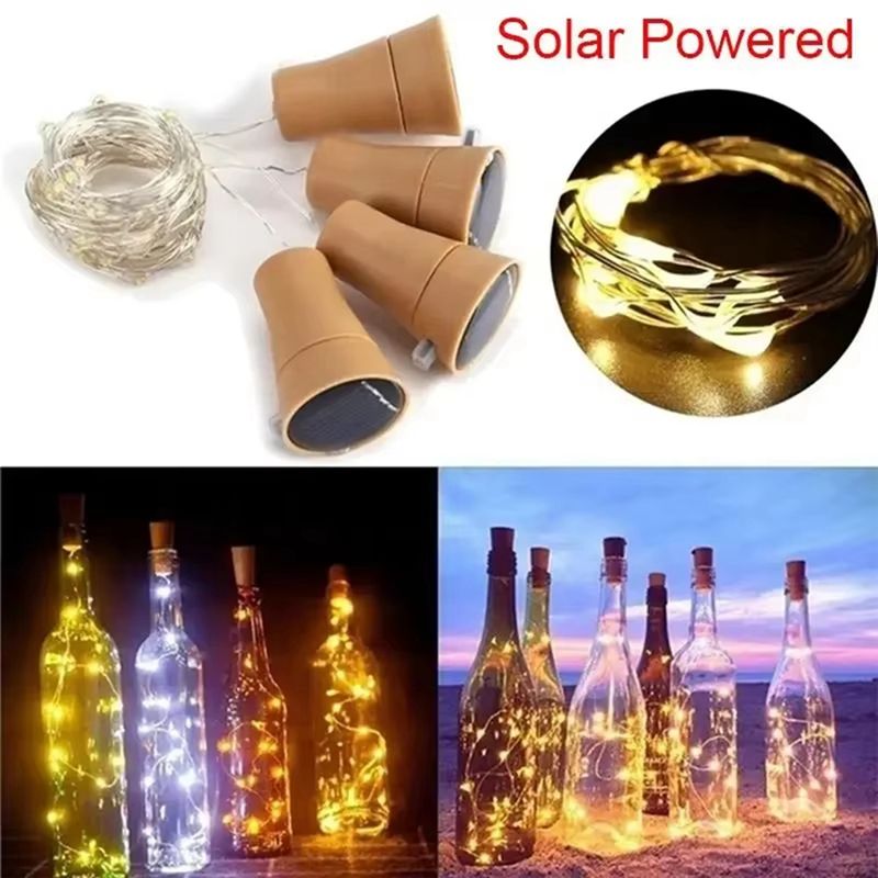 AT02-Set Of 10 Solar LED Fairy - đánh giá và giá Decor Lighting Cork