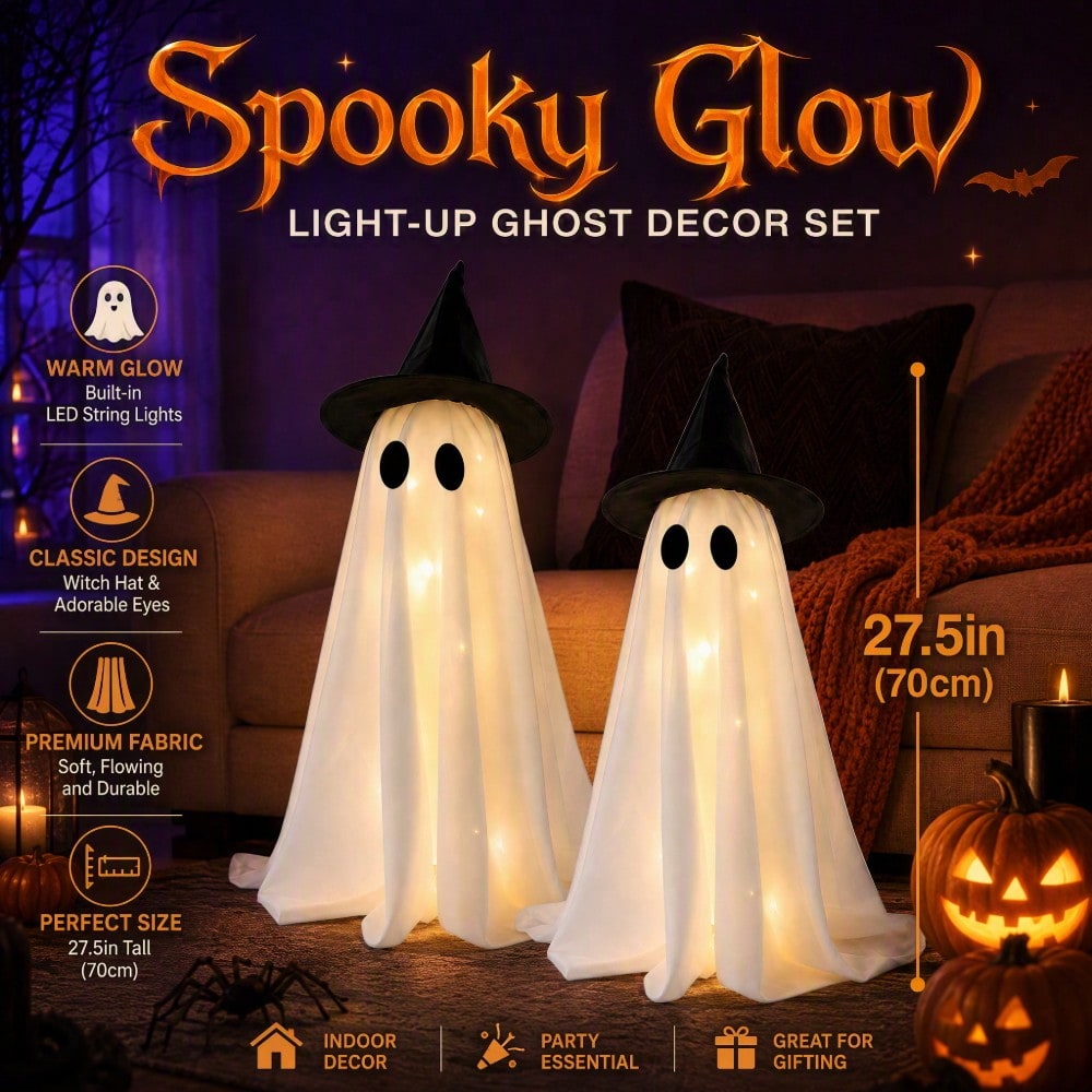 LED Light‑Up Witch Hat Ghost 2 - đánh giá và giá Up Lighting Decor