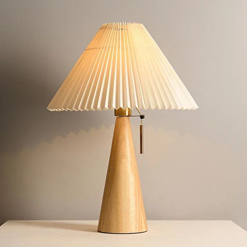 Retro Pleated Table Lamp Nordi - đánh giá và giá Lighting Decor Bedroom