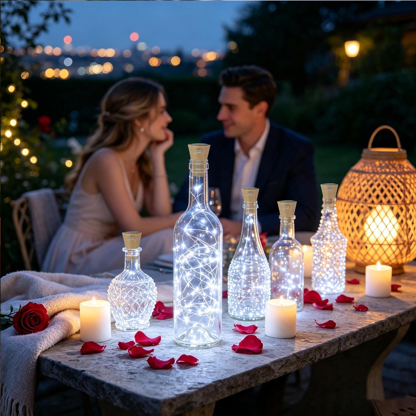 Wine Bottle Lights With Cork 6 - đánh giá và giá Decor Lighting Cork