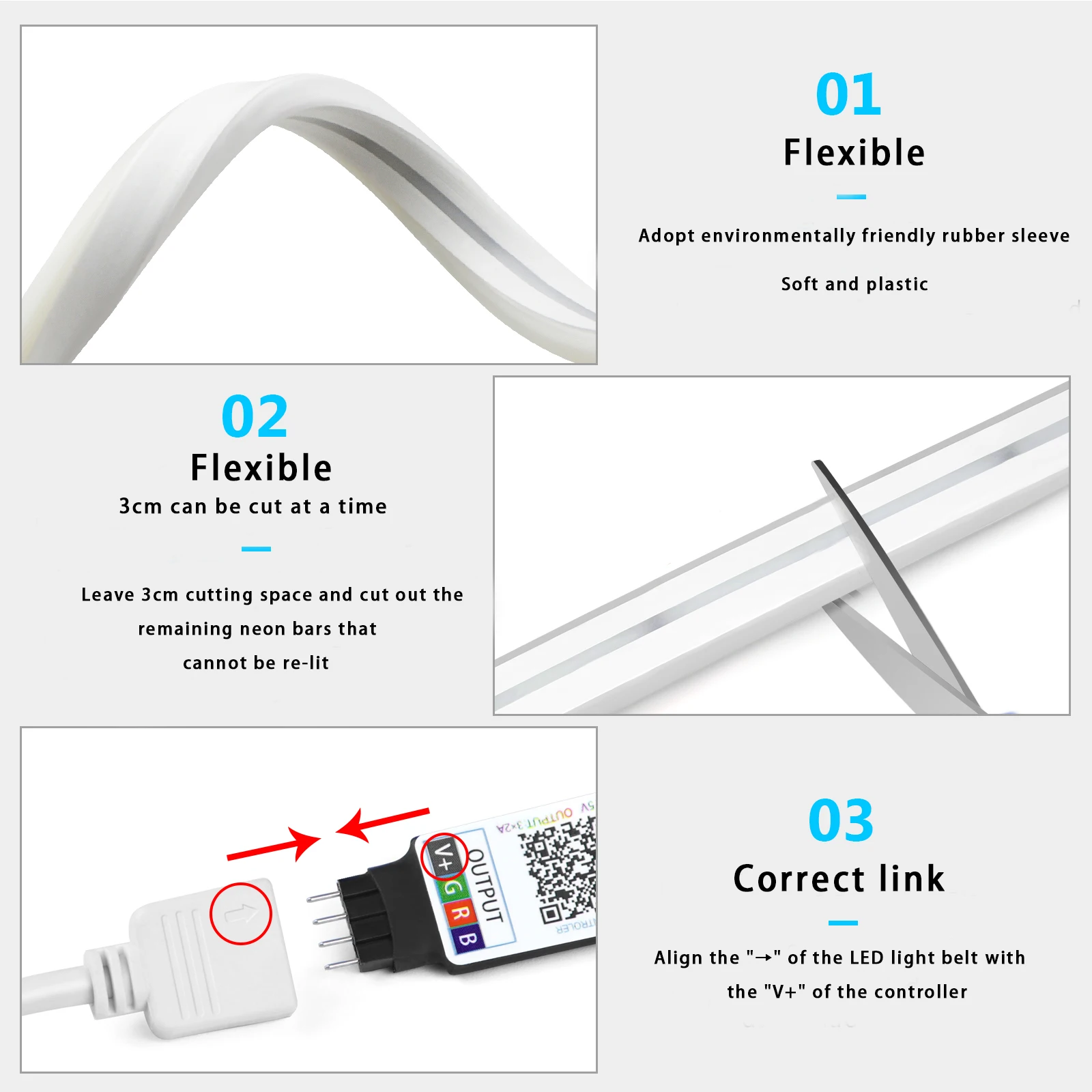1-5m RGB LED Neon Strip Light  - đánh giá và giá Lighting Decor In Room